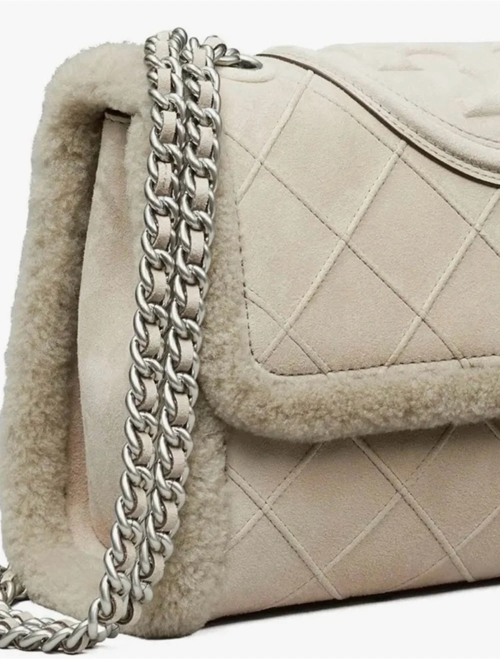 Tory Burch limited edition  Fleming Soft Shearling Convertible Shoulder Bag